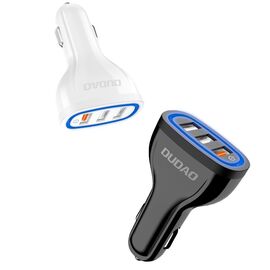 Dudao car charger quick charge Quick Charge 3.0 QC3.0 2.4A 18W 3x USB white (R7S white) - Car Chargers - Smartphone Chargers - Techbox