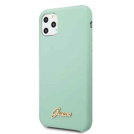 Guess GUHCN58LSLMGG iPhone 11 Pro zielony/green hard case Silicone Vintage Gold Logo | Techbox