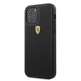 Ferrari FESPEHCP12LBK iPhone 12 6,7" Pro Max czarny/black hardcase On Track Perforated - Apple Cases - Cases - Techbox