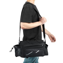 Wozinsky bike carrier bag with 9l shoulder strap (rain cover included) black (WBB22BK) - Smartphone Holders - Smartphones - Techbox