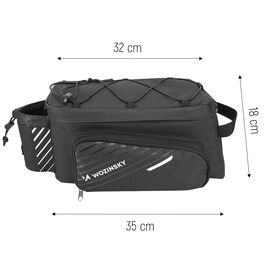 Wozinsky bike carrier bag with 9l shoulder strap (rain cover included) black (WBB22BK) - Smartphone Holders - Smartphones - Techbox
