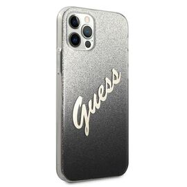 Guess GUHCP12LPCUGLSBK iPhone 12 Pro Max 6.7" black/black hardcase Glitter Gradient Script | Techbox