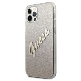 Guess GUHCP12LPCUGLSGO iPhone 12 Pro Max 6.7" gold/gold hardcase Glitter Gradient Script | Techbox