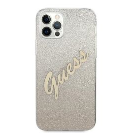 Guess GUHCP12LPCUGLSGO iPhone 12 Pro Max 6.7" gold/gold hardcase Glitter Gradient Script | Techbox
