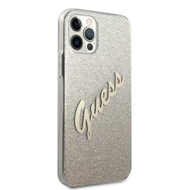 Guess GUHCP12LPCUGLSGO iPhone 12 Pro Max 6.7" gold/gold hardcase Glitter Gradient Script | Techbox