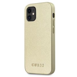 Guess GUHCP12SIGLGO iPhone 12 mini 5.4" gold/gold hardcase Iridescent | Techbox