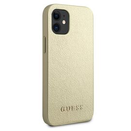 Guess GUHCP12SIGLGO iPhone 12 mini 5.4" gold/gold hardcase Iridescent | Techbox