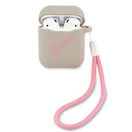 Guess GUACA2LSVSGP AirPods cover szaro rÃ³Å¼owy/grey pink Silicone Vintage - Smartphone Accessories - Cables & Accessories - Techbox