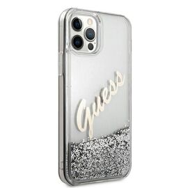 Guess GUHCP12LGLVSSI iPhone 12 Pro Max 6.7" silver/silver hardcase Glitter Vintage Script | Techbox