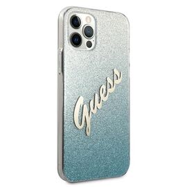 Guess GUHCP12MPCUGLSBL iPhone 12/12 Pro 6.1" blue/blue hardcase Glitter Gradient Script | Techbox