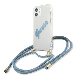 Guess GUHCP12SCRTVSBL iPhone 12 mini 5.4" blue/blue hardcase Script Vintage | Techbox