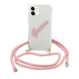 Guess GUHCP12SCRTVSPI iPhone 12 mini 5.4" pink/pink hardcase Script Vintage | Techbox
