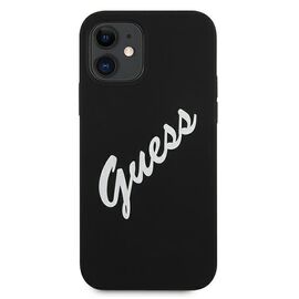 Guess GUHCP12SLSVSBW iPhone 12 mini 5.4" black and white hardcase Silicone Vintage | Techbox