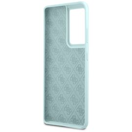 Guess GUHCS21LLSLMGLB S21 Ultra G998 niebieski/blue hardcase Silicone Script Metal Logo - Samsung Cases - Cases - Techbox