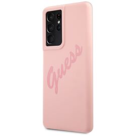 Guess GUHCS21LLSVSPI S21 Ultra G998 r&Atilde;&sup3;&Aring;&frac14;owy/pink hardcase Script Vintage - Samsung Cases - Cases - Techbox