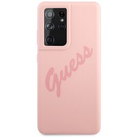 Guess GUHCS21LLSVSPI S21 Ultra G998 r&Atilde;&sup3;&Aring;&frac14;owy/pink hardcase Script Vintage - Samsung Cases - Cases - Techbox