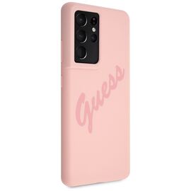 Guess GUHCS21LLSVSPI S21 Ultra G998 r&Atilde;&sup3;&Aring;&frac14;owy/pink hardcase Script Vintage - Samsung Cases - Cases - Techbox