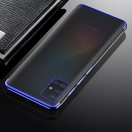Clear Color Case Gel TPU Electroplating frame Cover for Samsung Galaxy A72 4G blue - Uncategorized Cases (2) - Cases - Techbox