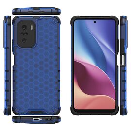 Honeycomb Case armor cover with TPU Bumper for Xiaomi Redmi K40 Pro+ / K40 Pro / K40 / Poco F3 blue | Techbox