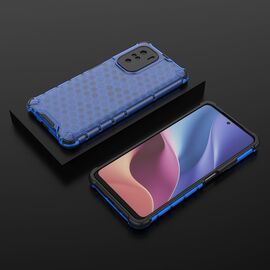 Honeycomb Case armor cover with TPU Bumper for Xiaomi Redmi K40 Pro+ / K40 Pro / K40 / Poco F3 blue | Techbox