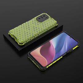 Honeycomb Case armor cover with TPU Bumper for Xiaomi Redmi K40 Pro+ / K40 Pro / K40 / Poco F3 green | Techbox