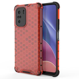 Honeycomb Case armor cover with TPU Bumper for Xiaomi Redmi K40 Pro+ / K40 Pro / K40 / Poco F3 red | Techbox