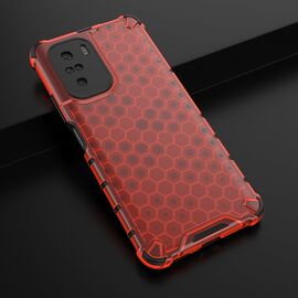 Honeycomb Case armor cover with TPU Bumper for Xiaomi Redmi K40 Pro+ / K40 Pro / K40 / Poco F3 red | Techbox