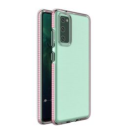 Spring Case clear TPU gel protective cover with colorful frame for Samsung Galaxy A02s EU light pink - Uncategorized Cases (2) - Cases - Techbox