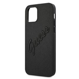 Guess GUHCP12LRSAVSBK iPhone 12 Pro Max 6.7 black / black hardcase Saffiano Vintage Script | Techbox