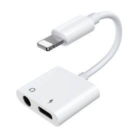 Joyroom S-Y104 headphone adapter Lightning - Lightning / mini jack 3.5mm - white | Techbox