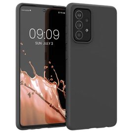 Silicone Case Soft Flexible Rubber Cover for Samsung Galaxy A22 4G black | Techbox
