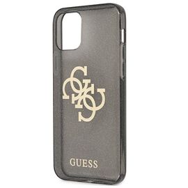 Guess GUHCP12LPCUGL4GBK iPhone 12 Pro Max 6.7" black/black hard case Glitter 4G Big Logo | Techbox