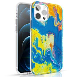 Kingxbar Watercolor Series color case for iPhone 12 Pro Max yellowblue | Techbox