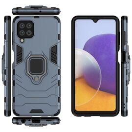 Ring Armor Case Kickstand Tough Rugged Cover for Samsung Galaxy A22 4G blue | Techbox