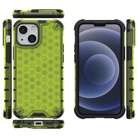 Honeycomb Case armor cover with TPU Bumper for iPhone 13 mini green | Techbox