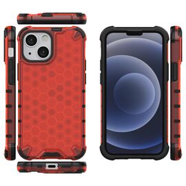 Honeycomb Case armor cover with TPU Bumper for iPhone 13 mini red | Techbox