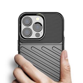 Thunder Case Flexible Tough Rugged Cover TPU Case for iPhone 13 Pro black - Apple Cases - Cases - Techbox