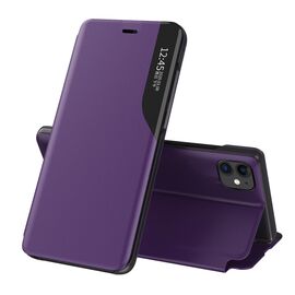 Eco Leather View Case elegant bookcase type case with kickstand for iPhone 13 mini purple - Apple Cases - Cases - Techbox
