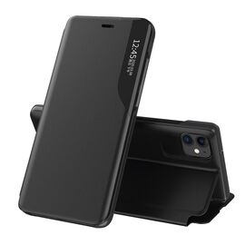 Eco Leather View Case elegant bookcase type case with kickstand for iPhone 13 Pro black | Techbox