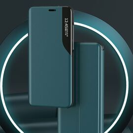 Eco Leather View Case elegant bookcase type case with kickstand for iPhone 13 Pro green - Apple Cases - Cases - Techbox