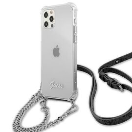 Guess GUHCP12LKC4GSSI iPhone 12 Pro Max 6.7 "Transparent hardcase 4G Silver Chain - Apple Cases - Cases - Techbox