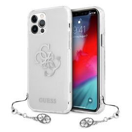 Guess GUHCP12LKS4GSI iPhone 12 Pro Max 6.7 "Transparent hardcase 4G Silver Charms Collection - Apple Cases - Cases - Techbox