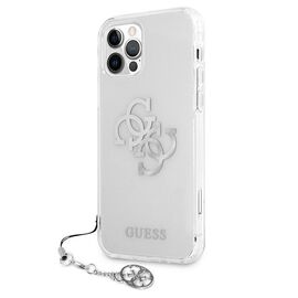 Guess GUHCP12LKS4GSI iPhone 12 Pro Max 6.7 "Transparent hardcase 4G Silver Charms Collection - Apple Cases - Cases - Techbox