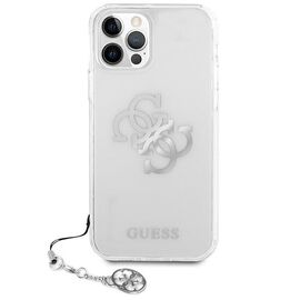 Guess GUHCP12LKS4GSI iPhone 12 Pro Max 6.7 "Transparent hardcase 4G Silver Charms Collection - Apple Cases - Cases - Techbox