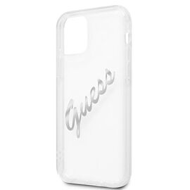 Guess GUHCP12LKTRSVSI iPhone 12 Pro Max 6.7" Transparent hardcase Vintage Script Silver | Techbox