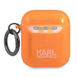 Karl Lagerfeld KLA2UCHFO AirPods cover orange / orange Choupette - Smartphone Accessories - Cables & Accessories - Techbox