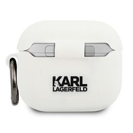 Karl Lagerfeld KLACA3SILCHWH AirPods 3 cover white / white Silicone Choupette - Smartphone Accessories - Cables & Accessories - Techbox