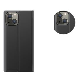 Sleep Case Bookcase Type Case with Smart Window for iPhone 13 mini black | Techbox