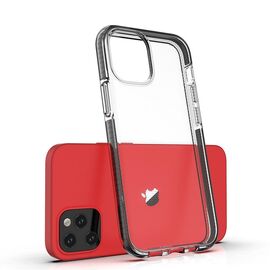Spring Case clear TPU gel protective cover with colorful frame for iPhone 13 mini dark blue | Techbox