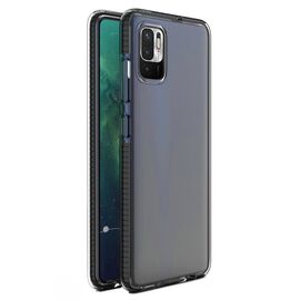 Spring Case clear TPU gel protective cover with colorful frame for Xiaomi Redmi Note 10 5G / Poco M3 Pro black | Techbox
